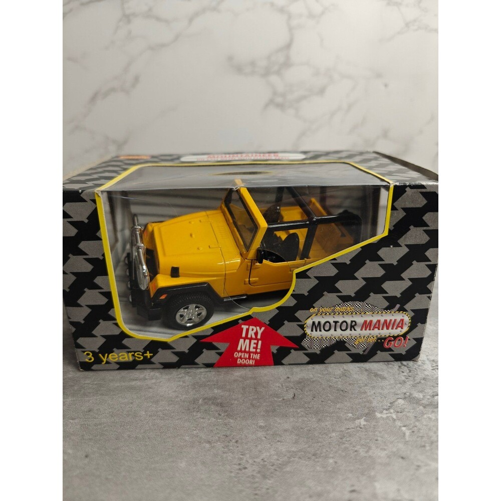 Telitoy Diecast Jeep Wrangler Mountaineer Lights & Sounds 1/34 Scale In Box